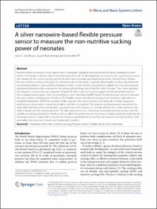 A silver nanowire-based flexible pressure sensor to measure the non-nutritive sucking power of neonates
