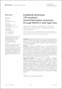 Erdafitinib diminishes LPS-mediated neuroinflammatory responses through NLRP3 in wild-type mice