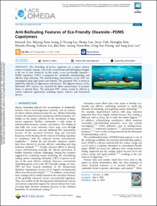 Anti-Biofouling Features of Eco-Friendly Oleamide-PDMS Copolymers