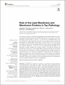 Role of the Lipid Membrane and Membrane Proteins in Tau Pathology