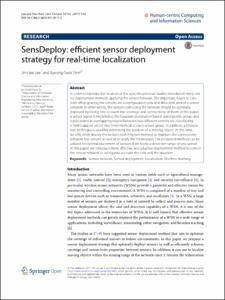 SensDeploy: efficient sensor deployment strategy for real-time localization