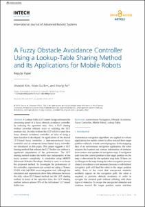 A Fuzzy Obstacle Avoidance Controller Using a Lookup-Table Sharing Method and Its Applications for Mobile Robots