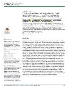 Chemical features mining provides new descriptive structure-odor relationships