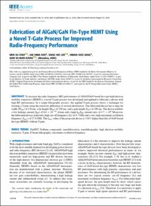 Fabrication of AlGaN/GaN Fin-Type HEMT Using a Novel T-Gate Process for Improved Radio-Frequency Performance