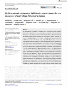 Multi-proteomic analyses of 5xFAD mice reveal new molecular signatures of early-stage Alzheimer's disease