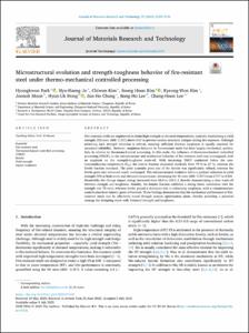 Microstructural evolution and strength-toughness behavior of fire-resistant steel under thermo-mechanical controlled processing