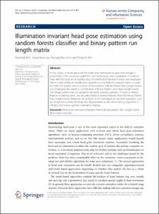 Illumination invariant head pose estimation using random forests classifier and binary pattern run length matrix