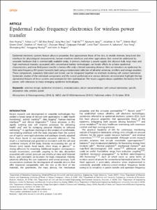 Epidermal radio frequency electronics for wireless power transfer