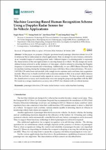 Machine Learning-Based Human Recognition Scheme Using a Doppler Radar Sensor for In-Vehicle Applications