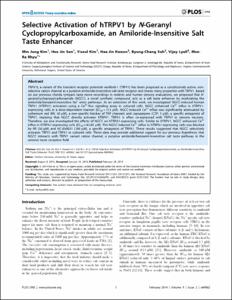 Selective Activation of hTRPV1 by N-Geranyl Cyclopropylcarboxamide, an Amiloride-Insensitive Salt Taste Enhancer