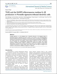 Tlr2 and the nlrp3 inflammasome mediate il-1β production in prevotella nigrescens-infected dendritic cells
