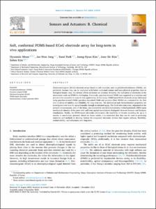 Soft, conformal PDMS-based ECoG electrode array for long-term in vivo applications