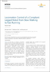 Locomotion Control of a Compliant Legged Robot from Slow Walking to Fast Running Regular Paper