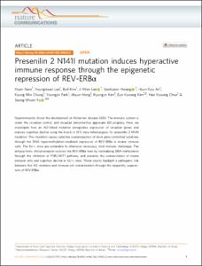 Presenilin 2 N141I mutation induces hyperactive immune response through the epigenetic repression of REV-ERB alpha