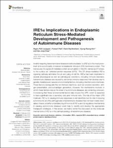 IRE1 alpha Implications in Endoplasmic Reticulum Stress-Mediated Development and Pathogenesis of Autoimmune Diseases
