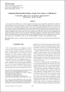 Functional Materials Based Surface Acoustic Wave Sensors: A Mini Review