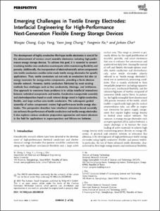 Emerging Challenges in Textile Energy Electrodes: Interfacial Engineering for High-Performance Next-Generation Flexible Energy Storage Devices