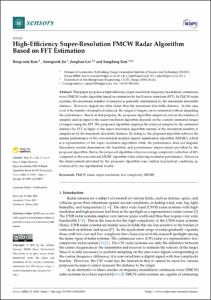 High-Efficiency Super-Resolution FMCW Radar Algorithm Based on FFT Estimation