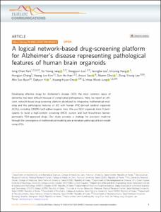 A logical network-based drug-screening platform for Alzheimer’s disease representing pathological features of human brain organoids