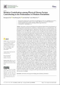 Relative Contribution among Physical Fitness Factors Contributing to the Performance of Modern Pentathlon