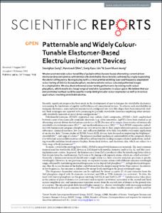 Patternable and Widely Colour-Tunable Elastomer-Based Electroluminescent Devices
