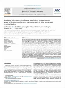 Enhancing electrochemo-mechanical properties of graphite-silicon anode in all-solid-state batteries via solvent-induced polar interactions in nitrile binders