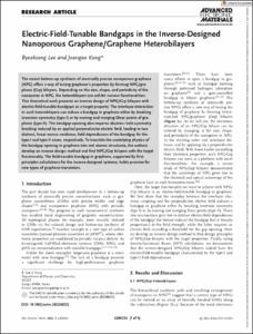 Electric-Field-Tunable Bandgaps in the Inverse-Designed Nanoporous Graphene/Graphene Heterobilayers
