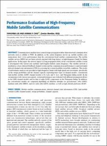 Performance Evaluation of High-Frequency Mobile Satellite Communications