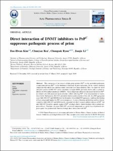 Direct interaction of DNMT inhibitors to PrP C suppresses pathogenic process of prion