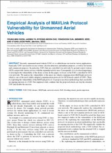 Empirical Analysis of MAVLink Protocol Vulnerability for Attacking Unmanned Aerial Vehicles