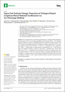 Super-Fast Sodium Storage Properties of Nitrogen-Doped Graphene-Based Material Synthesized via Arc-Discharge Method