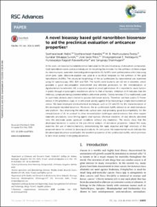 A novel bioassay based gold nanoribbon biosensor to aid the preclinical evaluation of anticancer properties