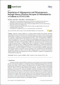 Regulation of Adipogenesis and Thermogenesis through Mouse Olfactory Receptor 23 Stimulated by α-Cedrene in 3T3-L1 Cells