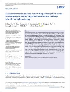 Extracellular vesicle isolation and counting system (EVics) based on simultaneous tandem tangential flow filtration and large field-of-view light scattering