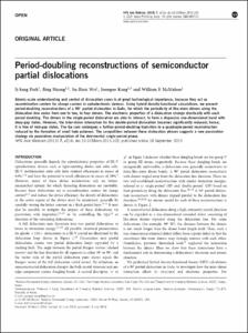 Period-doubling reconstructions of semiconductor partial dislocations