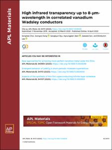 High infrared transparency up to 8-micrometer-wavelength in correlated vanadium Wadsley conductors