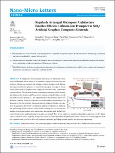 Regularly Arranged Micropore Architecture Enables Efficient Lithium-Ion Transport in SiOx/Artificial Graphite Composite Electrode
