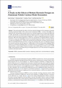 A study on the effects of bottom electrode designs on aluminum nitride contour-mode resonators