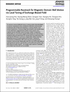 Programmable Racetrack for Magnetic Domain Wall Motion via Local Tuning of Exchange Biased Field