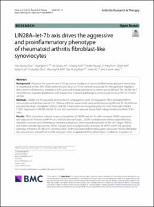 LIN28A-let-7b axis drives the aggressive and proinflammatory phenotype of rheumatoid arthritis fibroblast-like synoviocytes