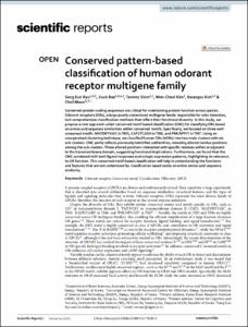 Conserved pattern-based classification of human odorant receptor multigene family