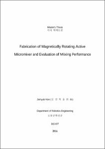 Fabrication of Magnetically Rotating Active Micromixer and Evaluation of Mixing Performance