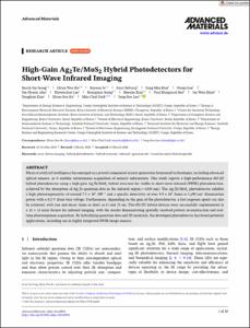 High-Gain Ag2Te/MoS2 Hybrid Photodetectors for Short-Wave Infrared Imaging