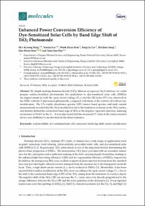 Enhanced Power Conversion Efficiency of Dye-Sensitized Solar Cells by Band Edge Shift of TiO2 Photoanode