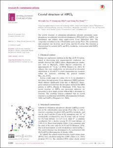 Crystal structure of AlPCl8