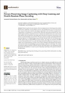 Privacy-Preserving Image Captioning with Deep Learning and Double Random Phase Encoding