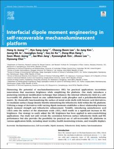 Interfacial dipole moment engineering in self-recoverable mechanoluminescent platform