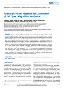 An Energy-Efficient Algorithm for Classification of Fall Types Using a Wearable Sensor