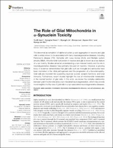 The Role of Glial Mitochondria in α-Synuclein Toxicity