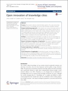 Open innovation of knowledge cities